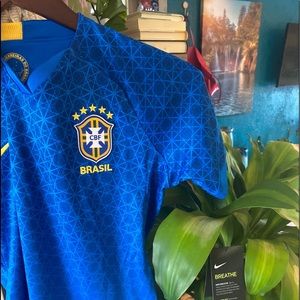 Nike • Blue CBF Brazil Soccer Jersey NWT